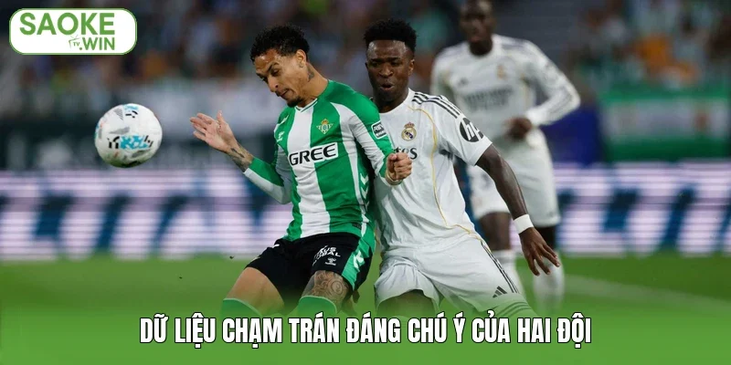 Dữ liệu chạm trán đáng chú ý của hai đội
