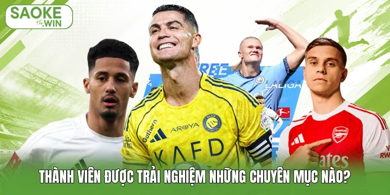 Thành viên được trải nghiệm những chuyên mục nào?