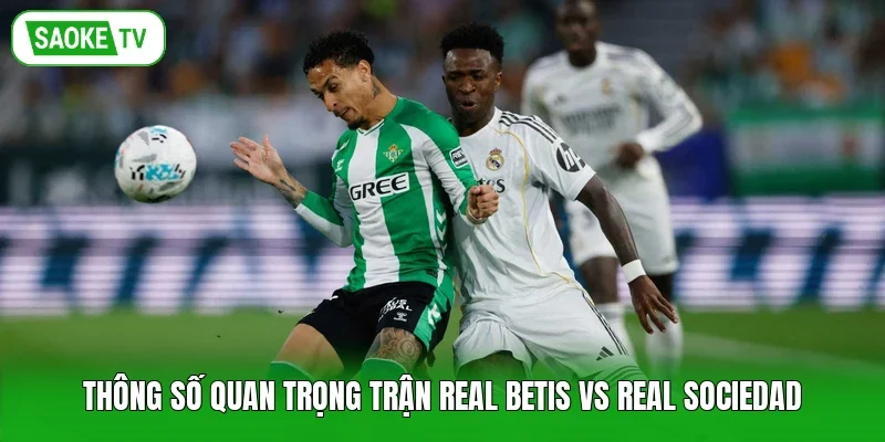 Thông số quan trọng trận Real Betis vs Real Sociedad